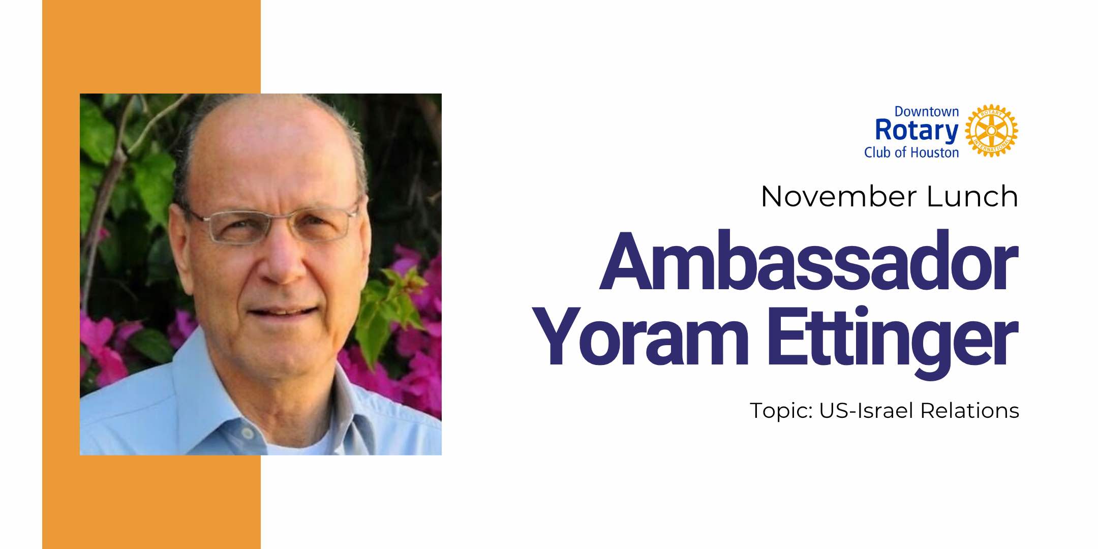 US-Israel Relations Discussion with Ambassador Yoram Ettinger
